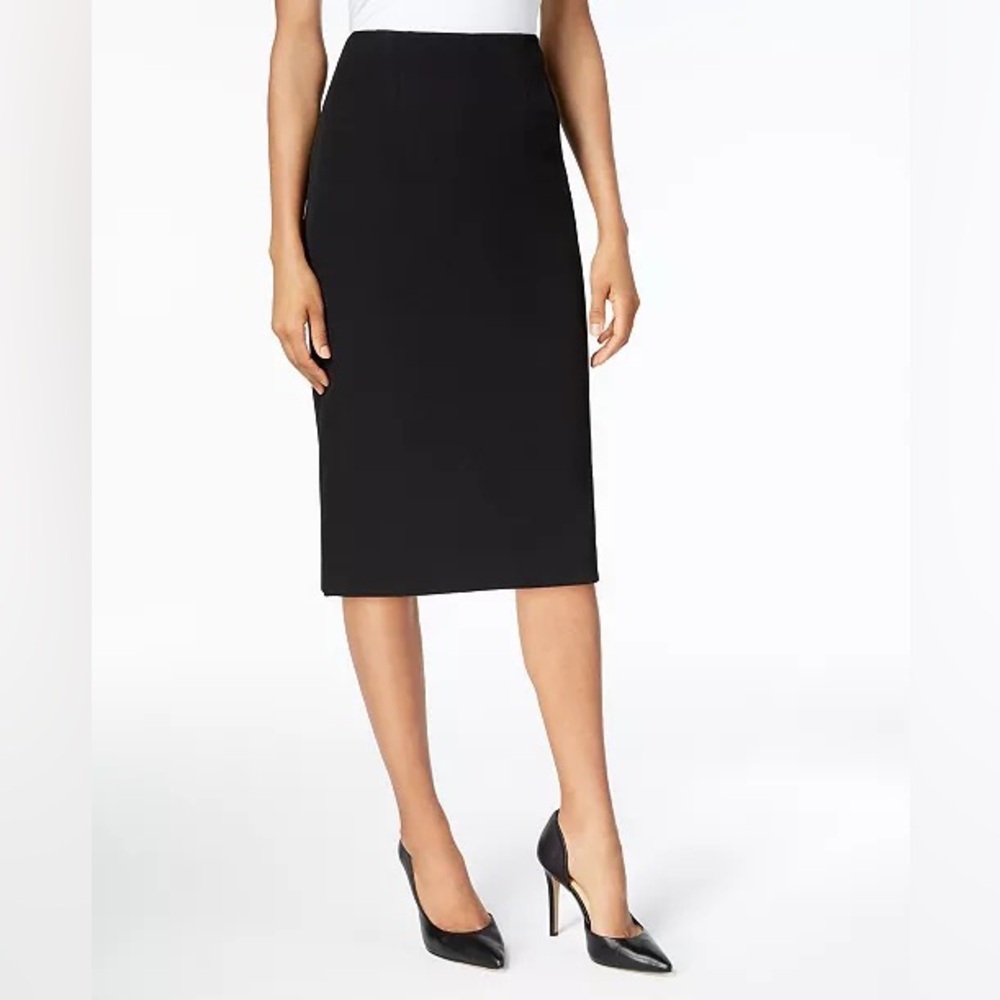 Brand New. Kasper black pencil mid length skirt. Never Worn.
